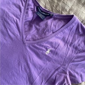 Ralph Lauren Purple V-Neck T
